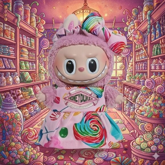 Labubu Harry Potter Honeydukes Inspired Candy Dress and Matching Bow - Picture 1 of 5